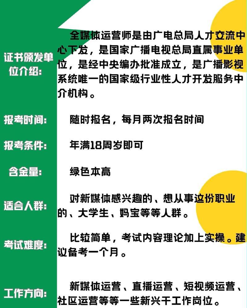 职业新媒体运营师报考(全媒体运营师证书好考吗？含金量？报考