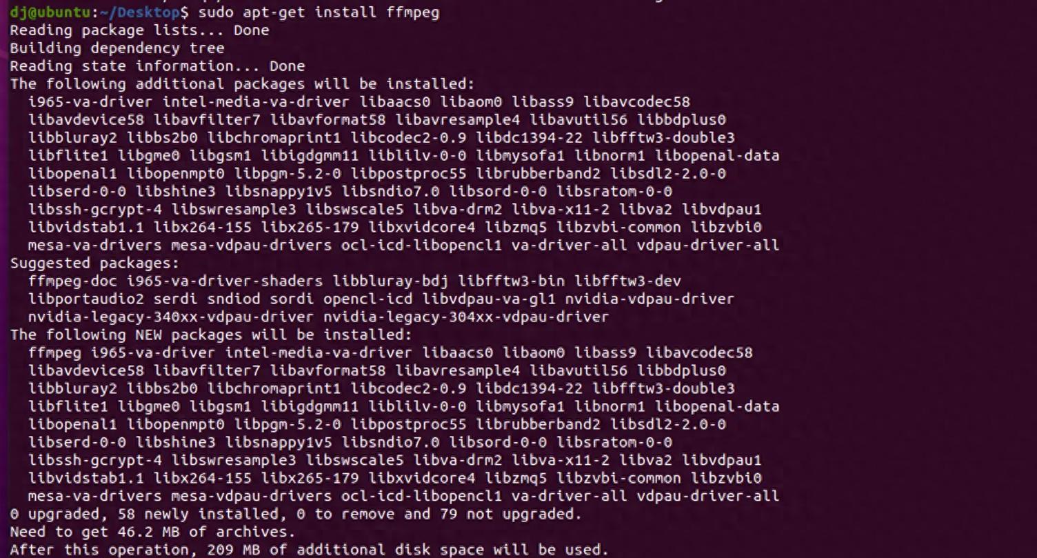 FFmpeg 的使用与Docker安装流媒体服务器