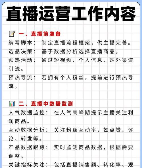 直播运营每天的工作内容是什么？直